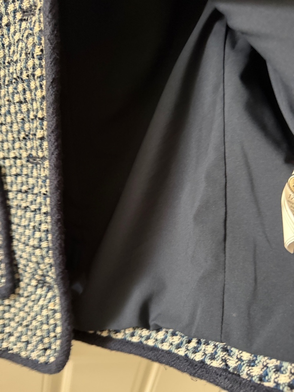 kate spade navy and white tweed blazer - Picture 13 of 14